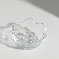 Подсвечник стекло на 1 свечу "Цветок" прозрачный d=2 см 9х9х4 см