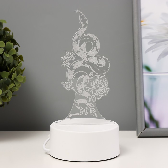 Светильник Светильник "Змея" LED RGB от сети 6,5х9,5х15 см