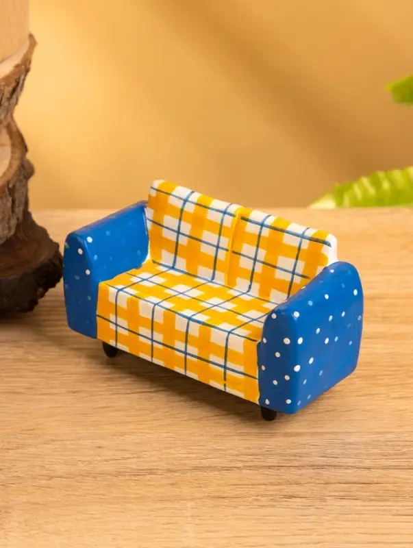 Сувенир дерево "Кресло" цв. жёлто-синий, 10х4х5,5 см