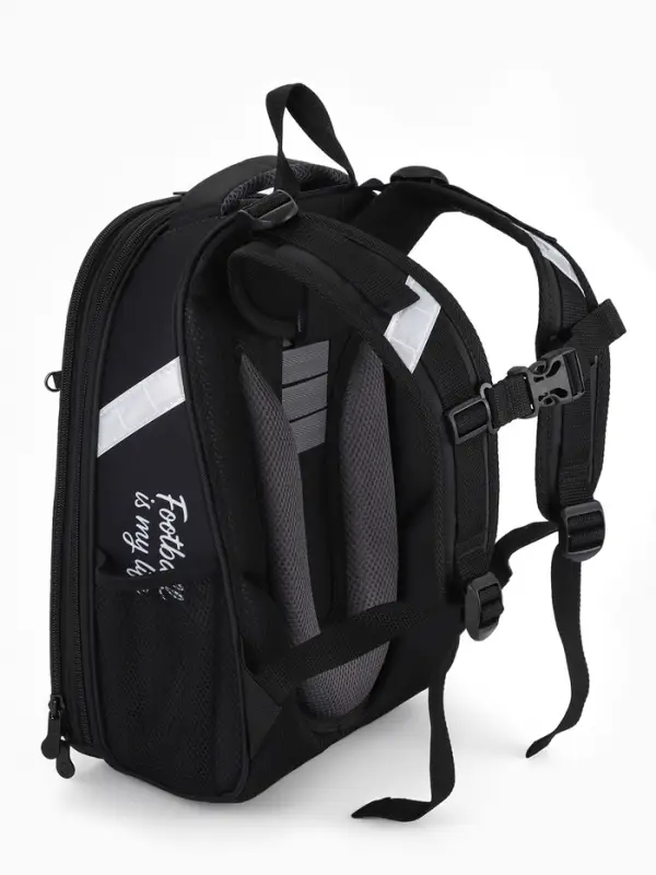 Рюкзак школьный для мальчика &laquo;Мяч&raquo;, Stavia, эргономичная спинка, 30&times;16&times;38 см, чёрный