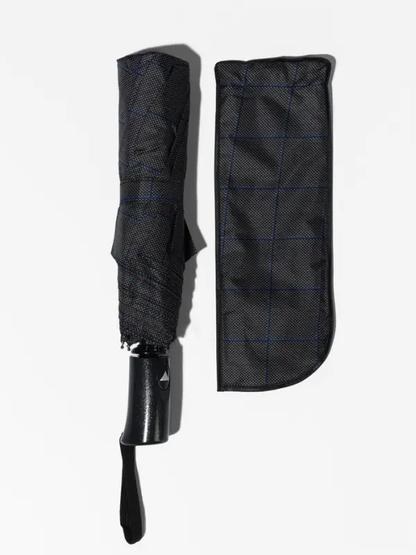 Зонт полуавтоматический &laquo;Клетка&raquo;, эпонж, 3 сложения, 8 спиц, R = 48/55 см, D=110 см, цвет МИКС