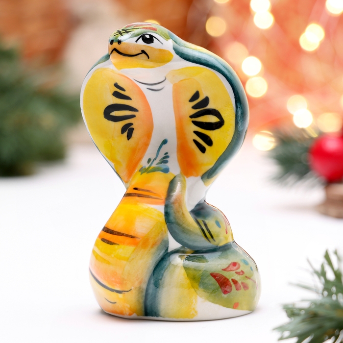 Сувенир Сувенир "Кобра большая", гжель, цвет, 10см