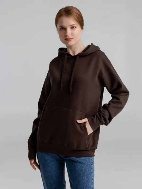 Толстовка с капюшоном Slam 320, темно-коричневая (шоколад), размер XS