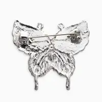 Брошь "Бабочка", цвет бело-голубая в серебре Брошь "Бабочка", цвет бело-голубая в серебре