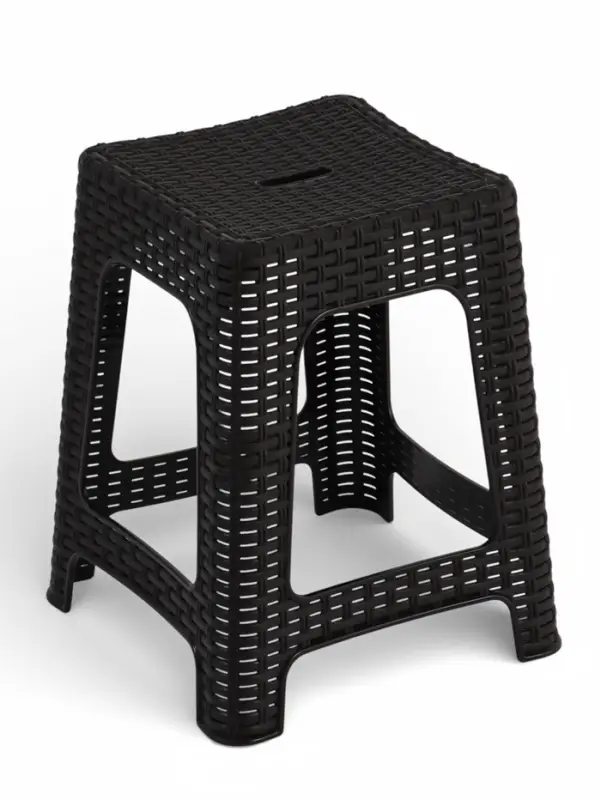 Табурет квадратный Rattan, 36.3&times;36.3&times;44.8 см, пластиковый, цвет горький шоколад