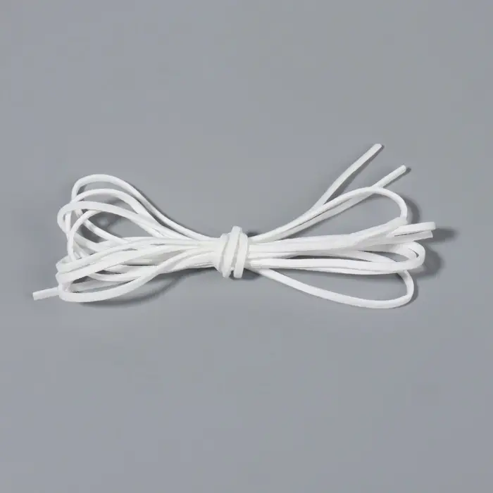 Шнурки для обуви, пара, плоские, 3 мм, 110 см, белые