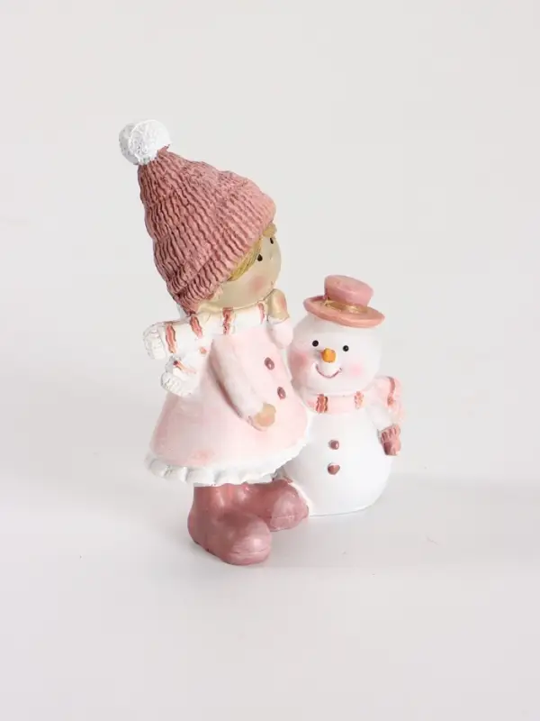 Фигурка &laquo;Девочка со снеговиком&raquo;, 5.2&times;6&times;11.5 см