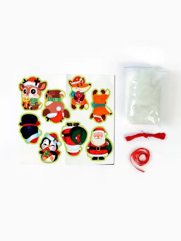 Набор для творчества. Мягкая игрушка из ткани  Набор для творчества. Мягкая игрушка из ткани "Ёлочные игрушки" 4 шт