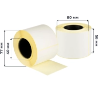 Термоэтикетки ЭКО 58х80, 1000 шт/рул, вт.40, 20рул/уп