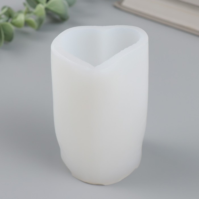 Молд силикон для свечи Молд силикон для свечи "Сердечко. Столбик" 6х5,7х10 см