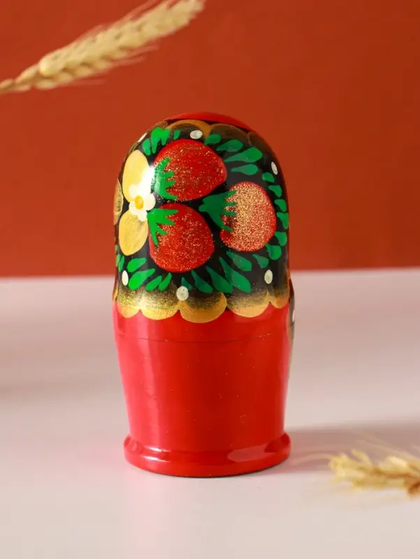 Матрёшка дерево &laquo;Наталья&raquo;, ягоды, 5-кукольная