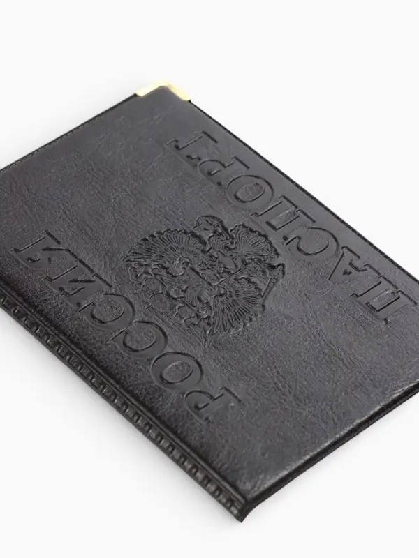 Обложка для паспорта, пвх, 9.5&times;0.5&times;13.5 см, чёрный, МИКС