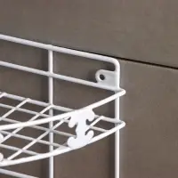 Полка для ванной Доляна, угловая, двухъярусная, 20&times;20&times;33 см, белая