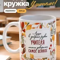 Кружка &laquo;Учитель&raquo;, 320 мл, керамика, белая