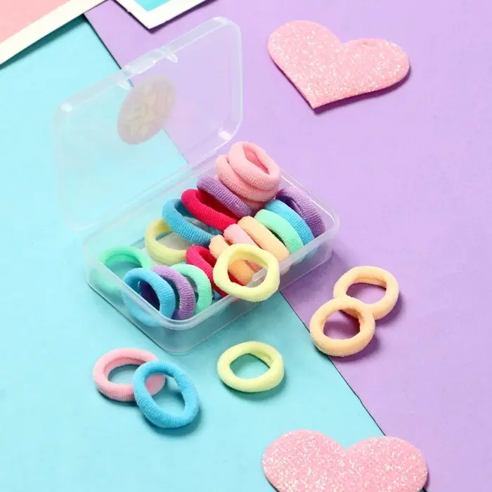 Резинка для волос  Резинка для волос "Махрушка фруктики" (набор 25 шт) 1,5 см, яркий