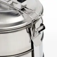 Ланч бокс TAKE IT EASY &laquo;Альструп&raquo;, 2.1 л, 3 уровня, нержавеющая сталь, серебристый