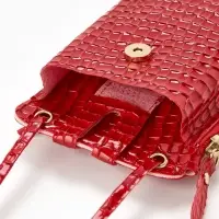 Сумка на магните, с длинным ремнём, 10&times;2.5&times;20 см, красная