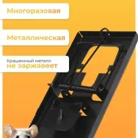 Крысоловка, 6.5&times;12 см, металлическая, Greengo