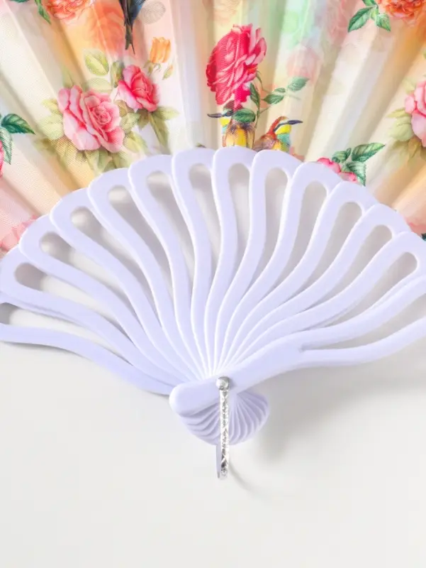 Веер складной &laquo;Розы и птицы&raquo;, 22.5 см