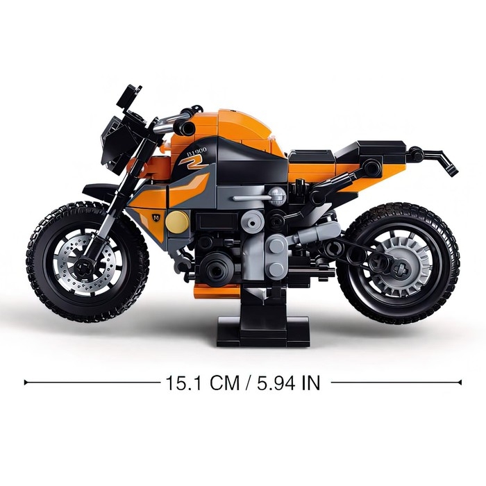 Конструктор мотоцикл Sluban Модельки, 196 деталей, 6+ Конструктор мотоцикл Sluban Модельки, 196 деталей, 6+
