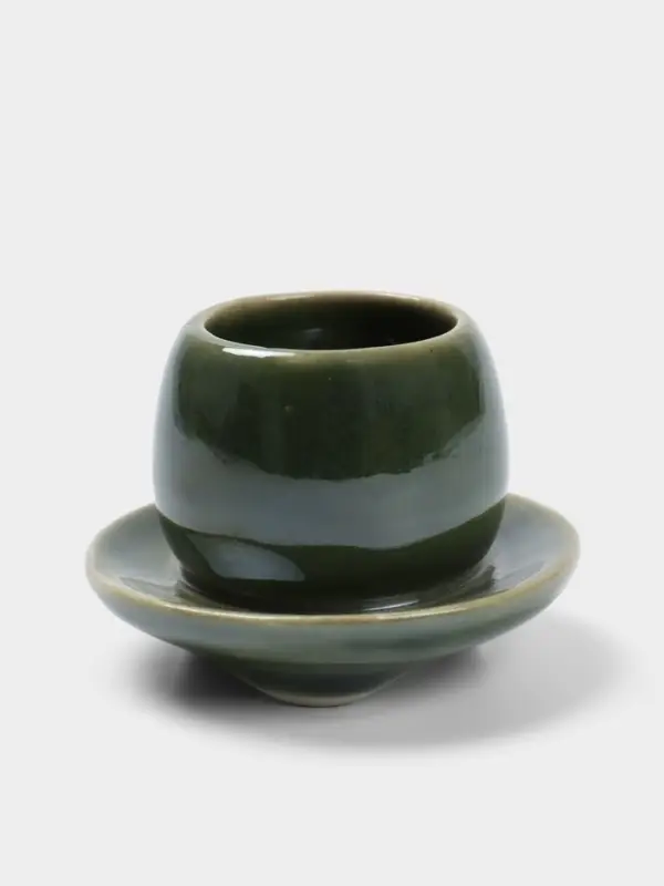 Соусник &laquo;Чашка&raquo;, 8.5&times;8.5&times;6 см, керамика, зелёный