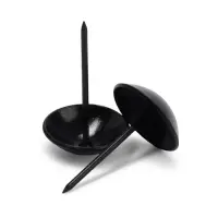 Гвозди ТУНДРА, декоративные, обивочные, 25&times;39 мм, черный, 100 шт.