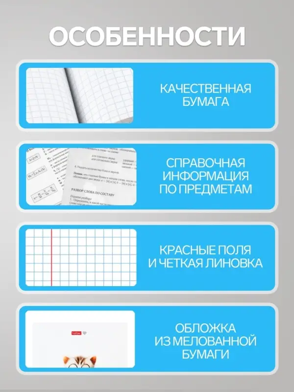 Набор предметных тетрадей Hatber &laquo;Я люблю учиться&raquo;, 10 предметов, 24 листа, справочный материал, обложка из мелованной бумаги