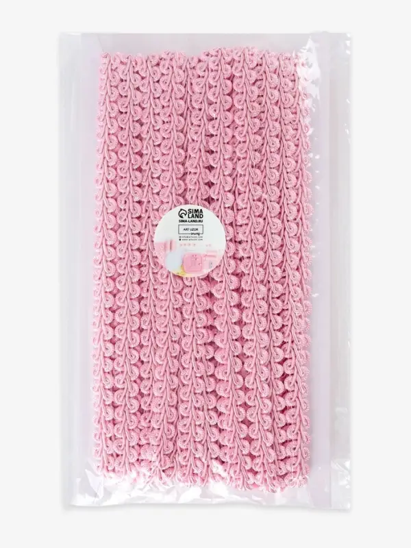 Тесьма декоративная &laquo;Шанель&raquo;, 12 мм, 10&plusmn;1 м, розовая