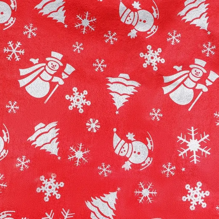 Плёнка упаковочная фольгированная, 70×50 см, красный