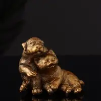 Набор фигурок &laquo;Гости, кошка и собака&raquo;, 2 шт., 7 см, бронза