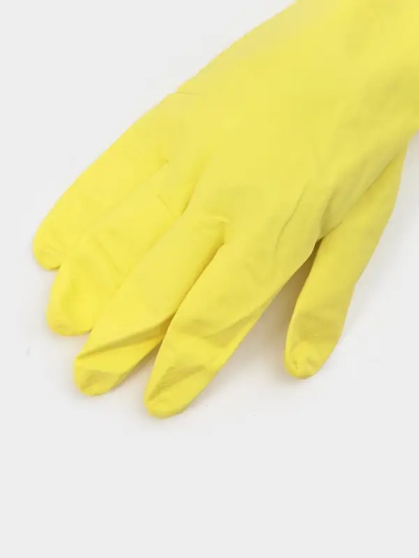 Перчатки хозяйственные Доляна, размер M, ХБ напыление, латексные, жёлтые