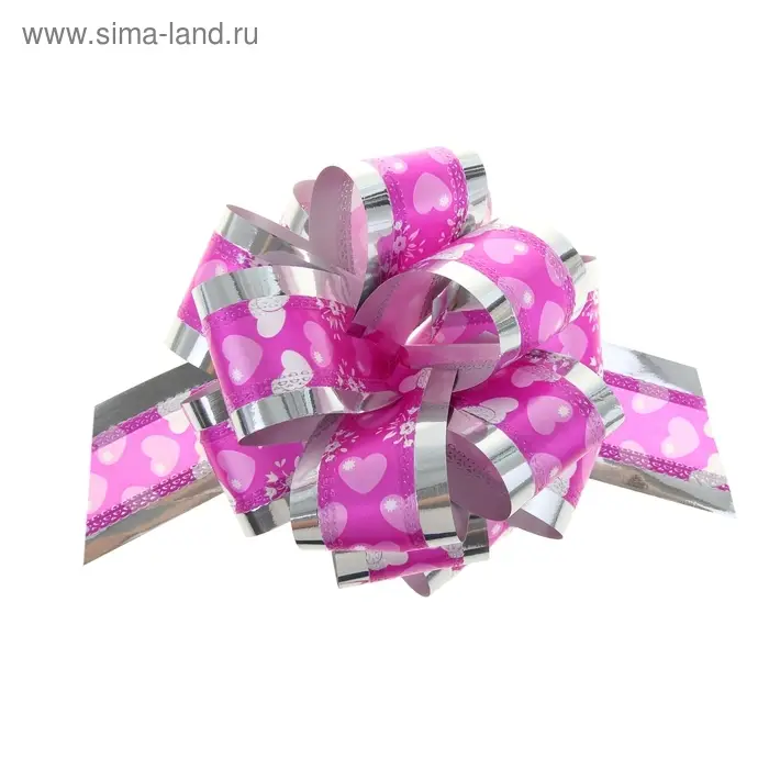 Бант-шар №5 «Воздушные сердца», розовый Бант-шар №5 «Воздушные сердца», розовый