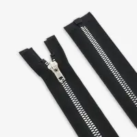 Молния &laquo;Трактор&raquo;, №5, разъёмная, декоративное звено &laquo;Акулий зуб&raquo;, замок автомат, 60 см, чёрная