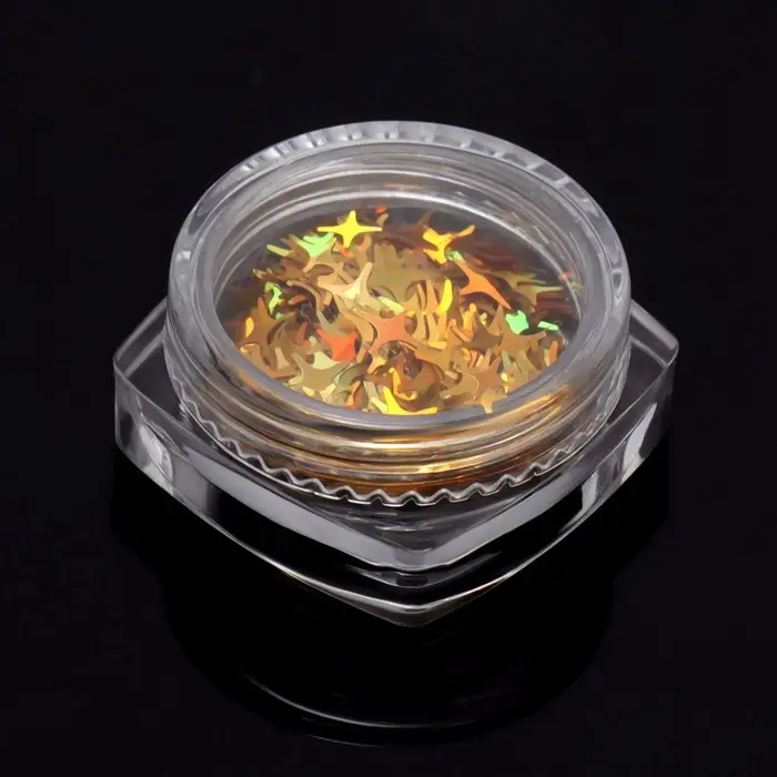 Пайетки для декора «Золотые звёздочки», цвет золотистый