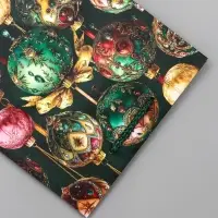 Пакет подарочный новогодний ламинированный, &laquo;Игрушки Новогодние&raquo; , 18&times;10&times;22.3 см