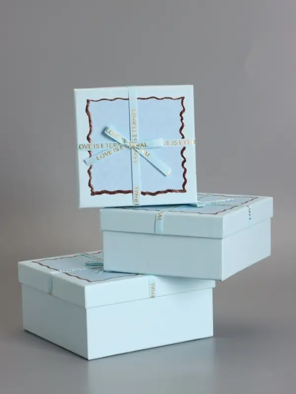 Наборок коробок 3 в 1 прямоугольные 19*19*9.8 17*17*8.0 15*15*6.5 см