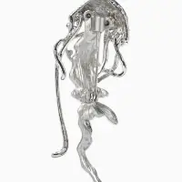 Брошь &laquo;Медуза&raquo; морская, цвет синий в серебре