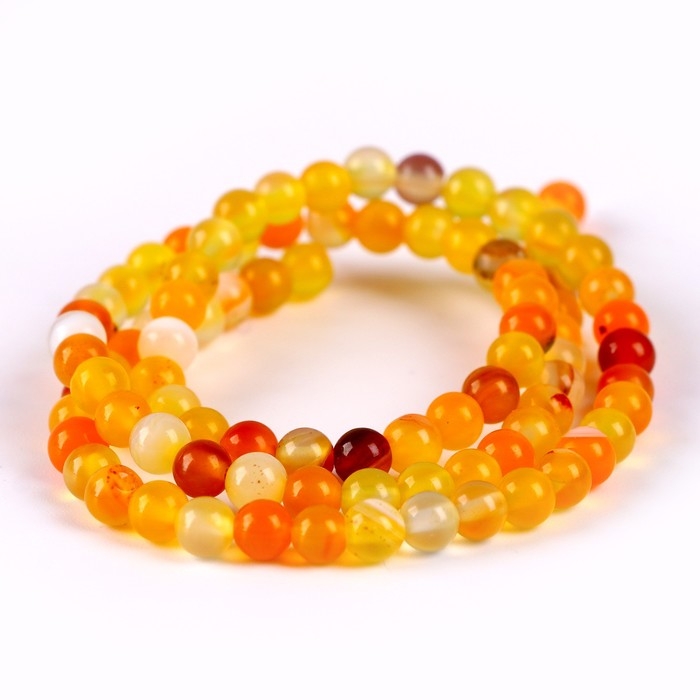 Бусины из натурального камня «Жёлтый агат» набор 90 шт., размер 1 шт. — 4 мм Бусины из натурального камня «Жёлтый агат» набор 90 шт., размер 1 шт. — 4 мм