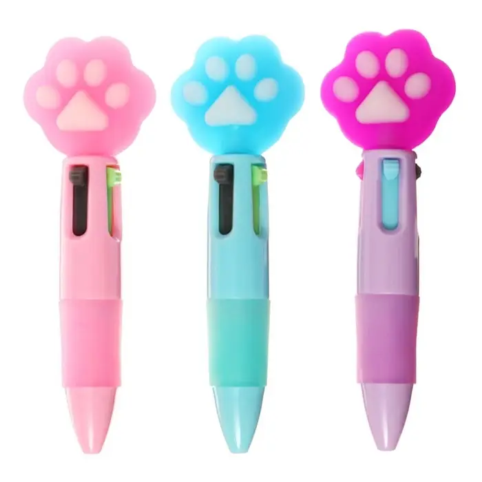 Ручка-мини шариковая Calligrata &laquo;Лапка&raquo;, автоматическая, 4-цветная, МИКС