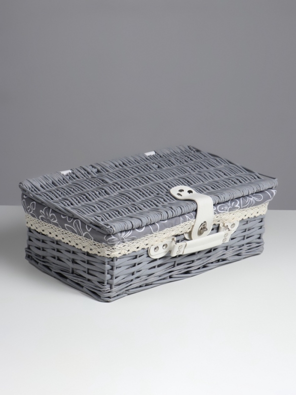 Набор корзина-чемодан 2 шт.Ткань внутри, ручки экокожа, застёжка экокожа, 42*27 см, Н15 см.32*21 см Набор корзина-чемодан 2 шт.Ткань внутри, ручки экокожа, застёжка экокожа, 42*27 см, Н15 см.32*21 см