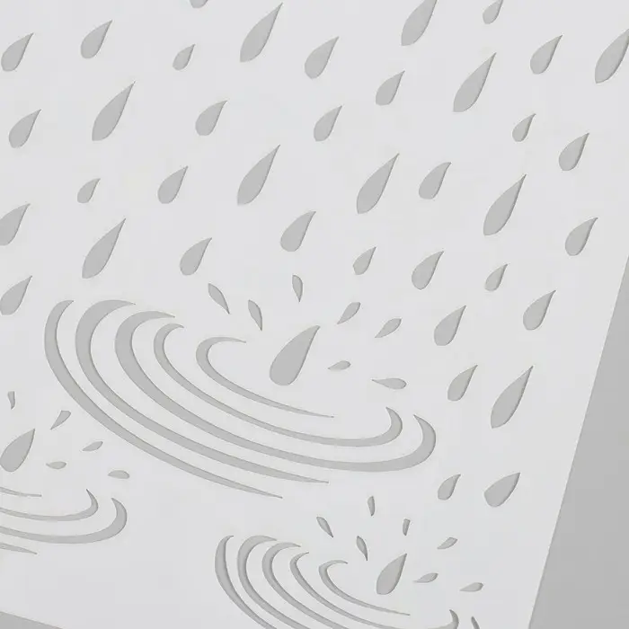 Трафарет пластик  Трафарет пластик "Дождь по лужам" 15х15 см