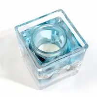 Свеча интерьерная &laquo;Синее море&raquo;, 7.8&times;7.8&times;8 см, (d=4.4 см), 3 ч