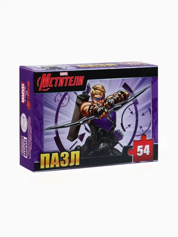 Пазлы детские для мальчиков «Мстители», набор 10в1, 54 детали в каждом