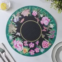 Салфетки сервировочные на стол Доляна &laquo;Роуз&raquo;, 4 шт., d=38 см