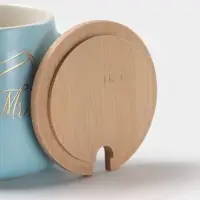 Кружка с ложкой &laquo;Мистер&raquo;, 380 мл, керамика, голубая