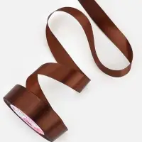 Лента атласная, 25 мм, 23&plusmn;1 м, тёмно-коричневая №32