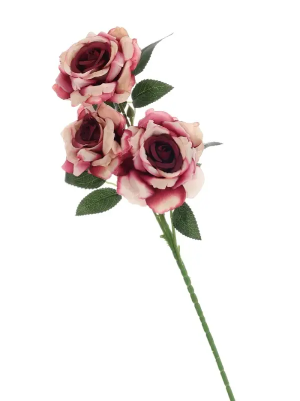 Цветы искусственные &laquo;Роза Палома&raquo;, d=8 см, h=53 см, тёмно-сиреневые