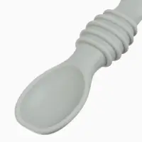 Ложка детская для прикорма, силикон, набор 2 шт., серый M&B