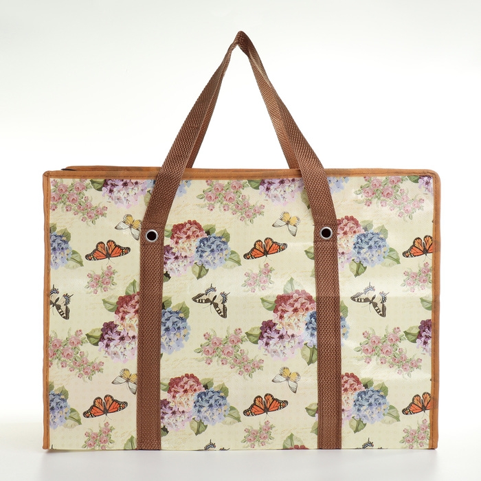 Сумка хозяйственная на молнии, наружный карман, цвет бежевый Сумка хозяйственная на молнии, наружный карман, цвет бежевый