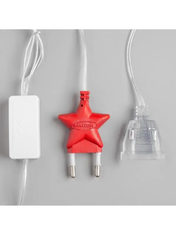 Гирлянда &laquo;Бахрома&raquo; 3&times;0.5 м с насадками &laquo;Шарики&raquo;, IP20, прозрачная нить, 80 LED, свечение мульти (RG/RB), мигание, 220 В